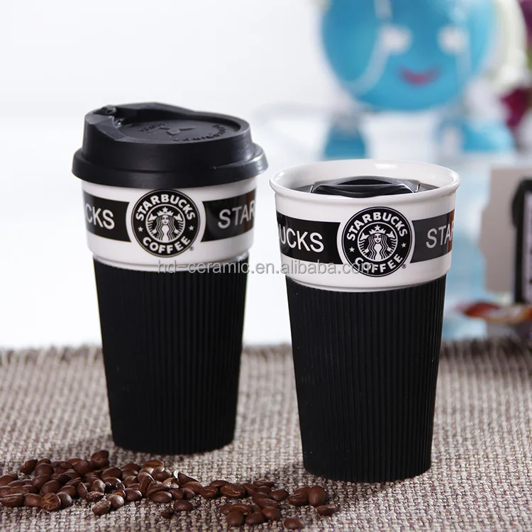 Travel Mug Replacement Lid,White Ceramic Travel Mug Cup With Black Lid ...