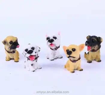 Ukuran Kecil Resin Anjing Kerajinan Patung Polyresin Ornamen Hewan