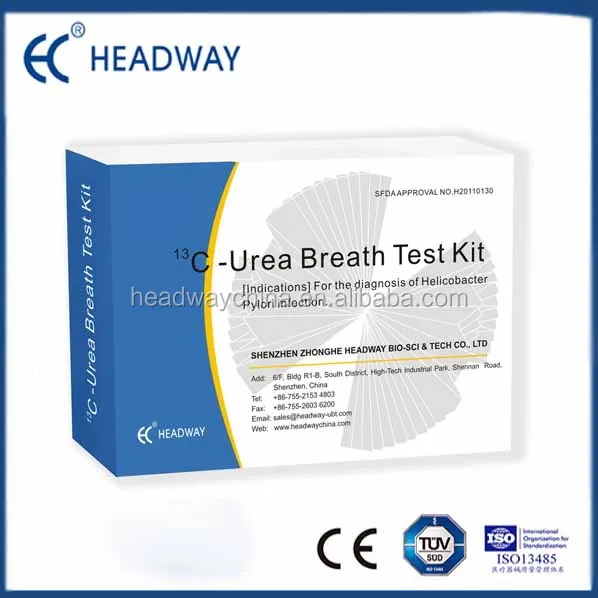 C13 H.pylori Urea Breath Test Kits For Gastric Ulcer,Peptic Ulcer ...