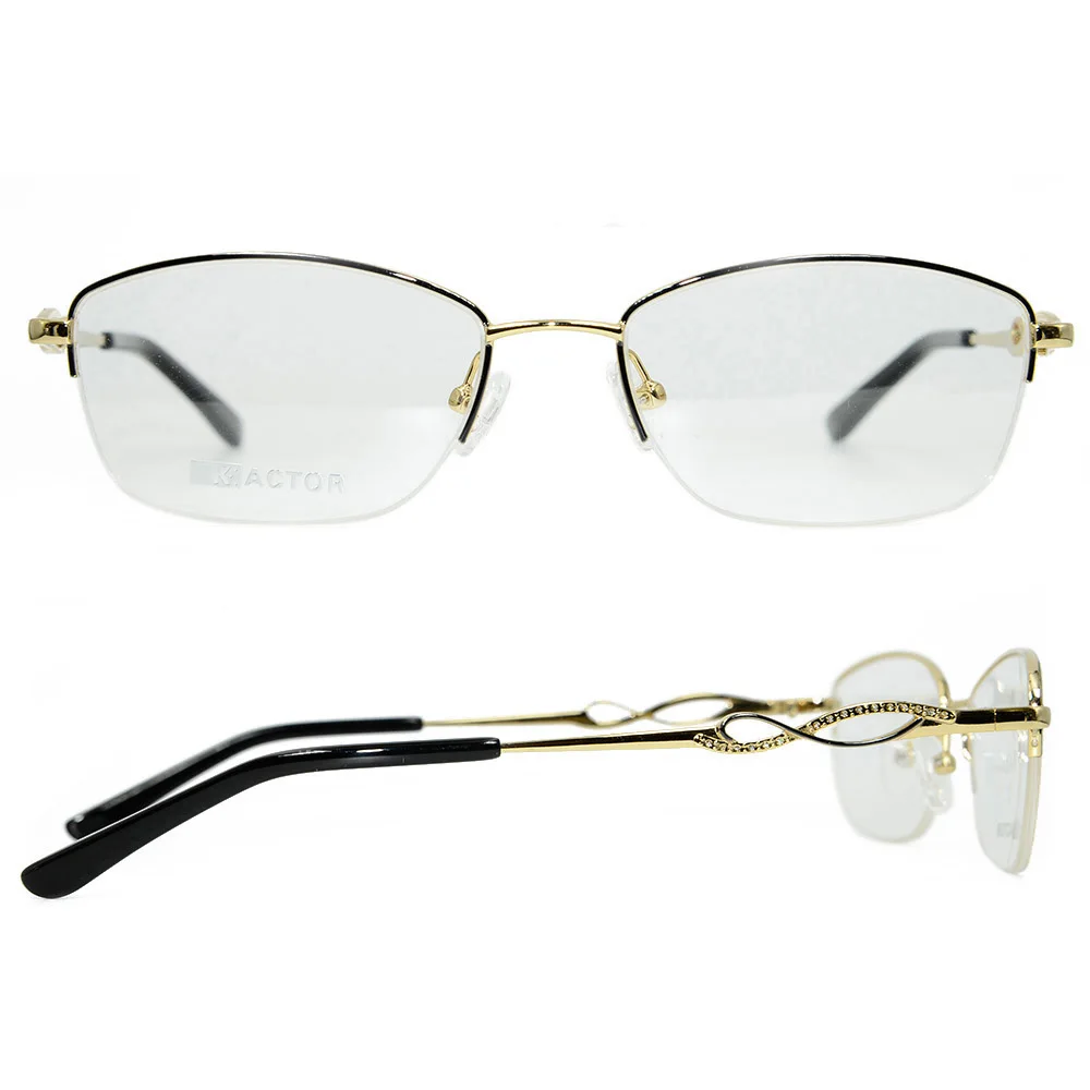 Diamond Frame Glasses Metal Fashion Vogue Optical Frame Glasses Frames