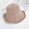 2019 New Sweet Lady Knit Bucket Hat Foldable Cotton Knitted Fisherman Hat Wholesale