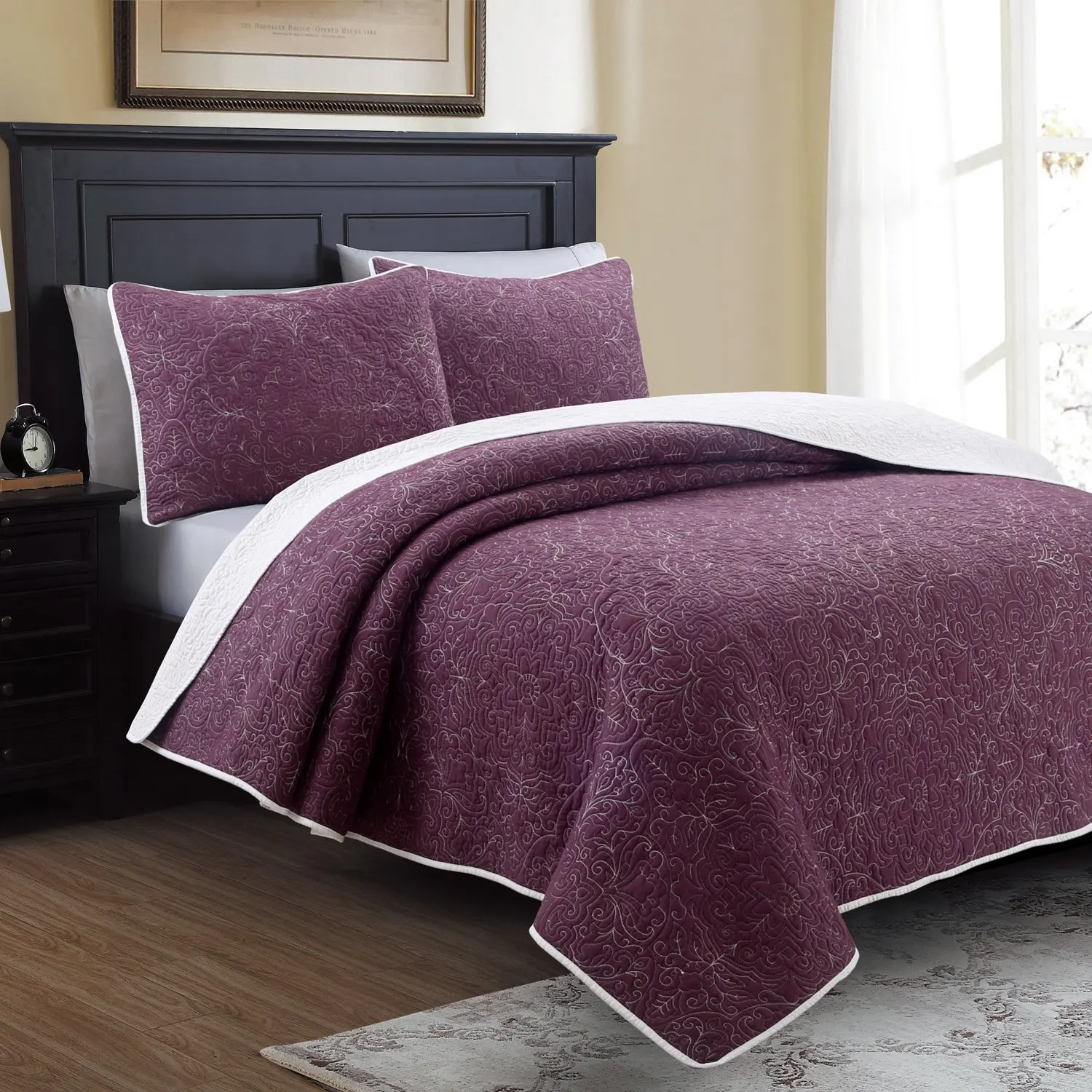 aubergine bedding