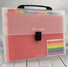 A4 FC PP Plastic 13 Pockets Rainbow Index Expanding File