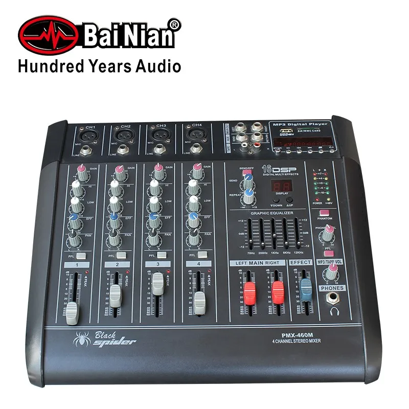 4/6/8/12ch. Studio Dj Mixer With Usb/aux/digital Mp3 Support +16 Dsp