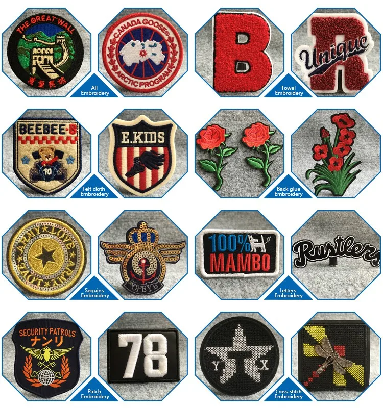 Custom 100 Embroidered Iron On Embroidery Patch Iron On Patches