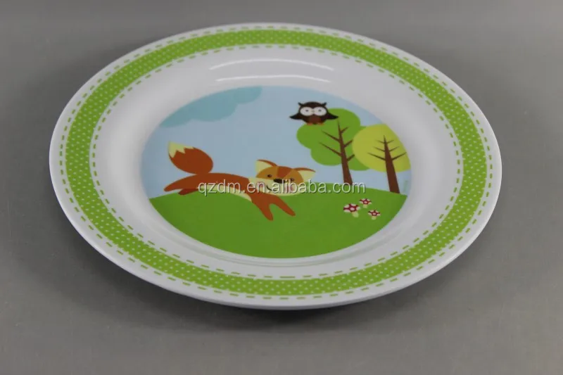 Custom Print 8" Melamine Kid's Dinner Plate FDA LFBG
