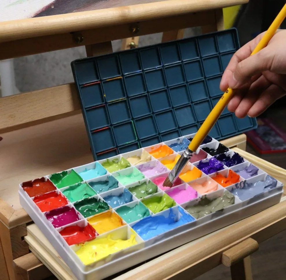 板盒油漆存储为水彩,丙烯酸和油画作品 36 口井 - buy artist palette