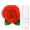 on sale custom metal emblem non woven shopping bag wool felt flower