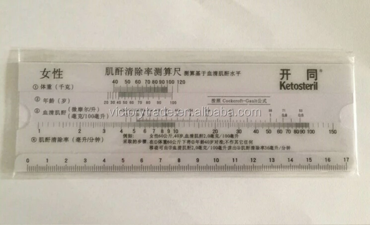 Creatinine Clearance Ruler