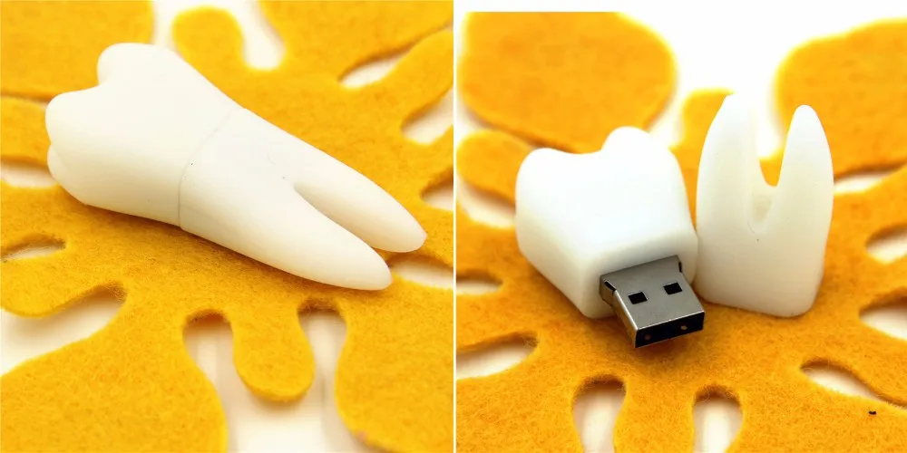 Creative Lovely Tooth Shape USB Flash Drive Custom Logo - ANKUX.COM