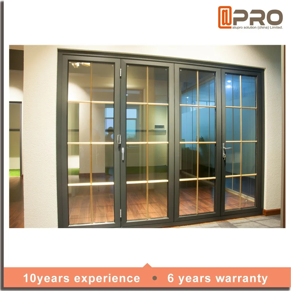 Environmental Durable Design Sash Economic Bathroom Small Interior Double Aluminum Glass Patio Folding Door