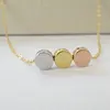 Christmas Selected Gifts Stainless Steel Triple Dot Custom Initial Bridesmaid Pendant Necklace For Birthday Gifts