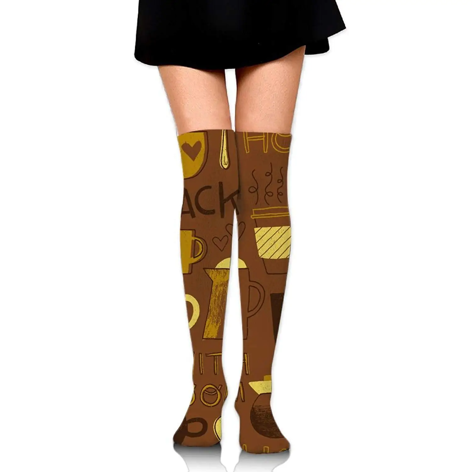 Zaqxsw Coffee Women Vintage Thigh High Socks Girls Socks For Womens