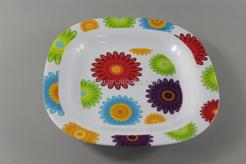 23cm melamine square suop plate for American market