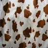velvet fabric for sofa with cow pattern print