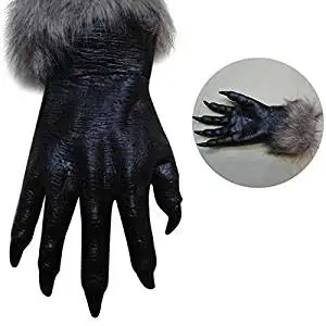 New Halloween Werewolf Wolf Paws Claws Gloves Cosplay Costume Party Dress Hands
