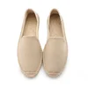 Slip-On Espadrille loafers men sneaker rubber jute sole shoes