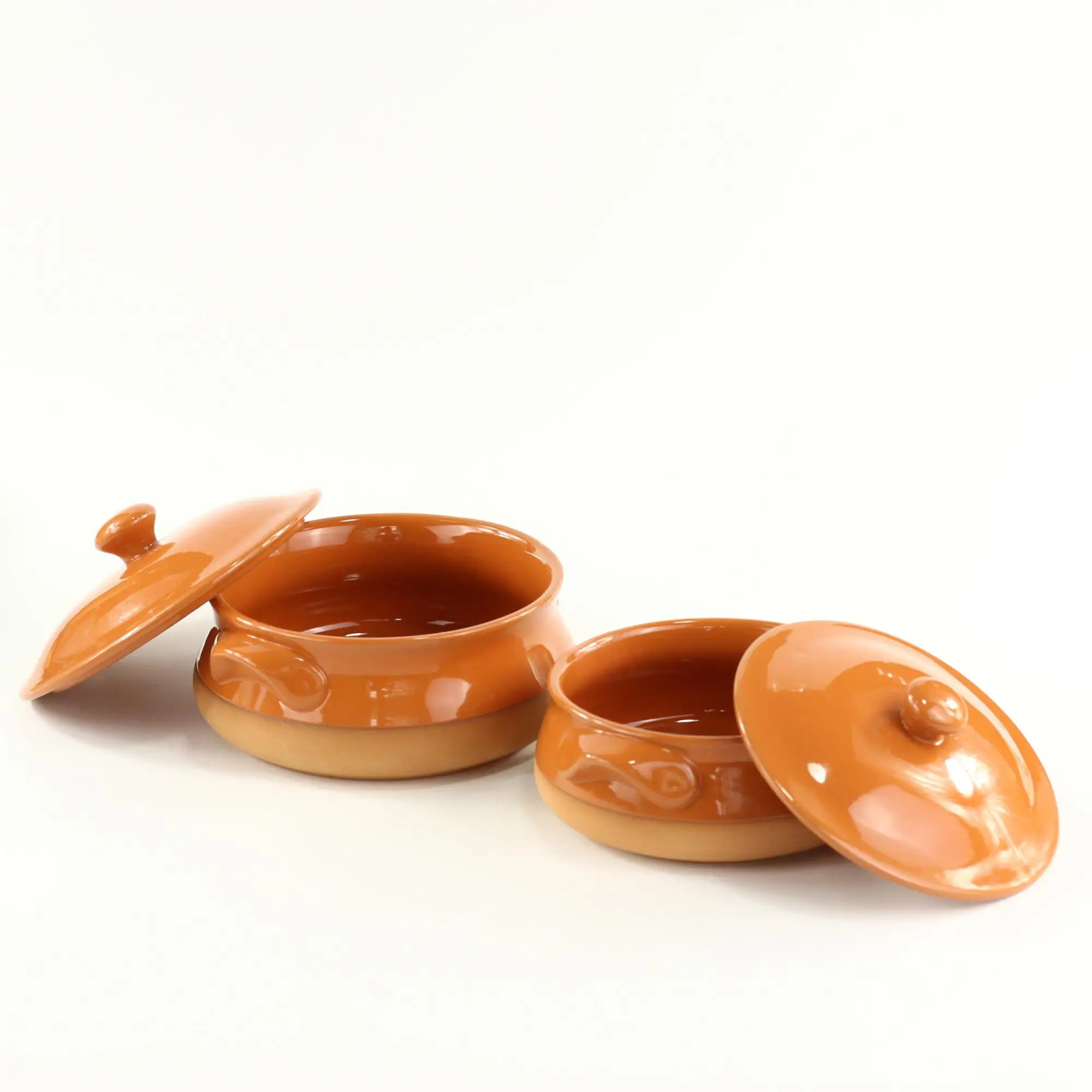 Glazed Ceramic Cookware Sets Cooking Pots With Handle,Terrotocca