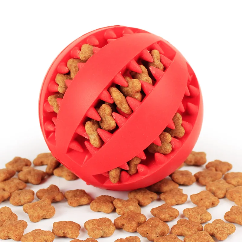 Dog Puzzle Toys Rubber Pet Treat Ball Treat Chaser Treat Dispensing Dog