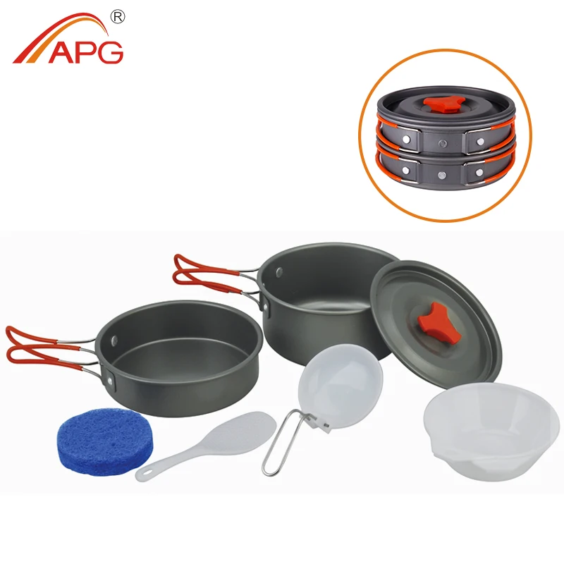 Apg Pot Pans Portable Camping Aluminum Cookware Buy Cookware,Camping