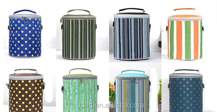 round lunch bag insulated