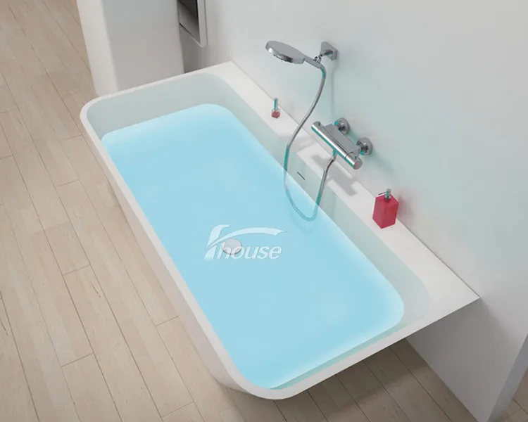 solid surface bathroom bathtub hot sale freestanding simple bathtub
