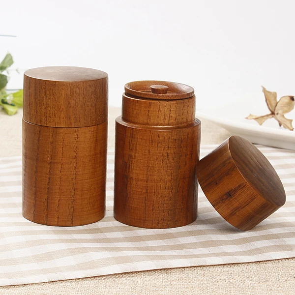 Tea Coffee Gift Round Wood Box