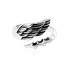 All-Match Men and Women Thai Silver Opening Couple Models Plated 925 Sterling Silver Feather Claw Ring
