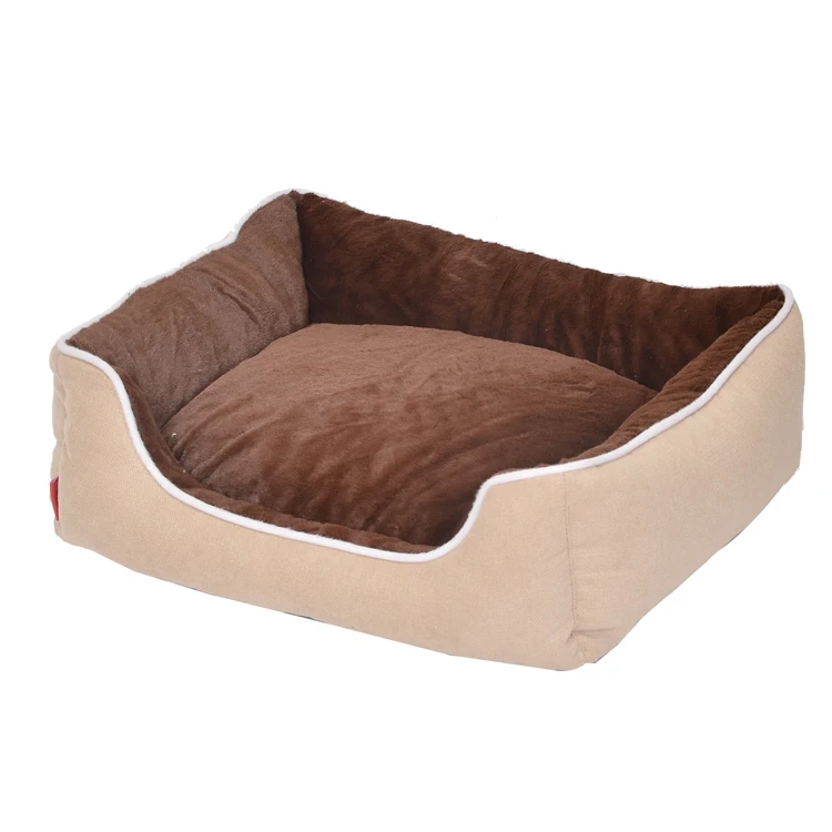 China colorful cute plush cat dog bed with cushion fluffy pet bed sets