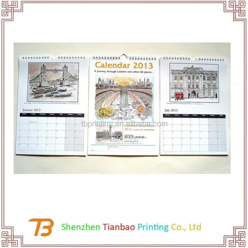 Customized Designed Printing Hang Wall Calendar For Sale Buy Wall