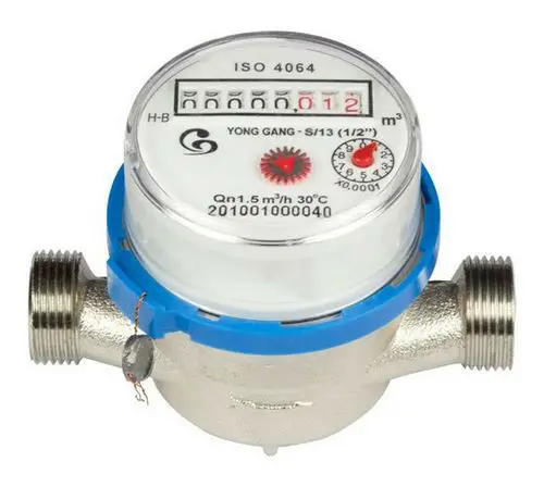 
single jet dry type cold water meter 