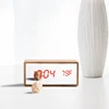Portable 3 alarm setting digital Mirror clock with temperature display,kids alarm clock