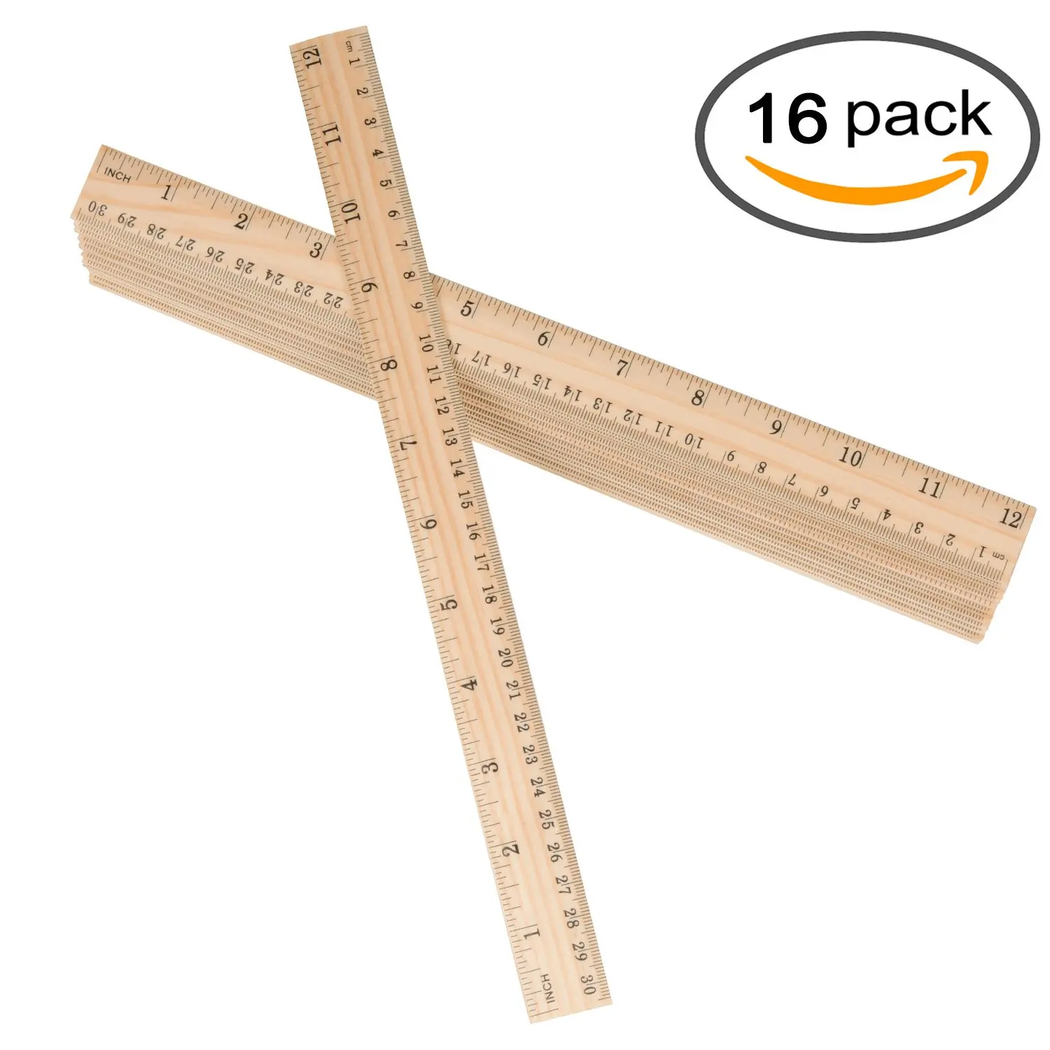 12 Inch and 30 CM SODIAL 20 PCS Pack Wood Ruler for School //Office //Student Wooden Measuring Ruler With 2 scale