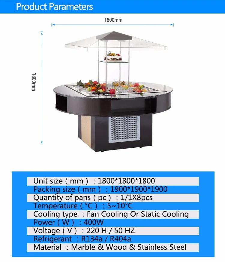 Commercial Used Bar Buffet Table For Sale for Restaurant, View buffet