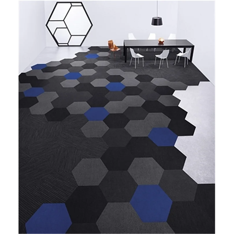Customized Self Adhesive Needle Punched Nonwoven Felt Hexagonal Carpet