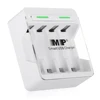 Smart USB 4 Bay Rechargeable Battery Charger for AA AAA Ni-MH Ni-CD Batteries with Micro USB Cable