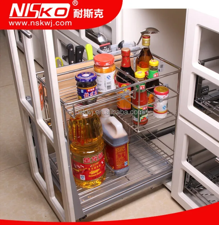 Cabinet Pull Out Drawer Basket And Stainless Steel Kitchen Basket