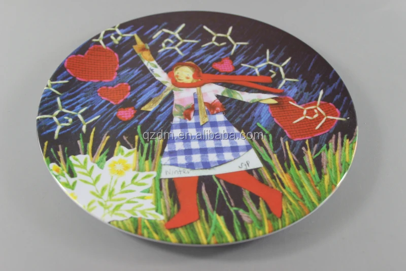 Custiom-made 10 inch melamine dinner plate garil print