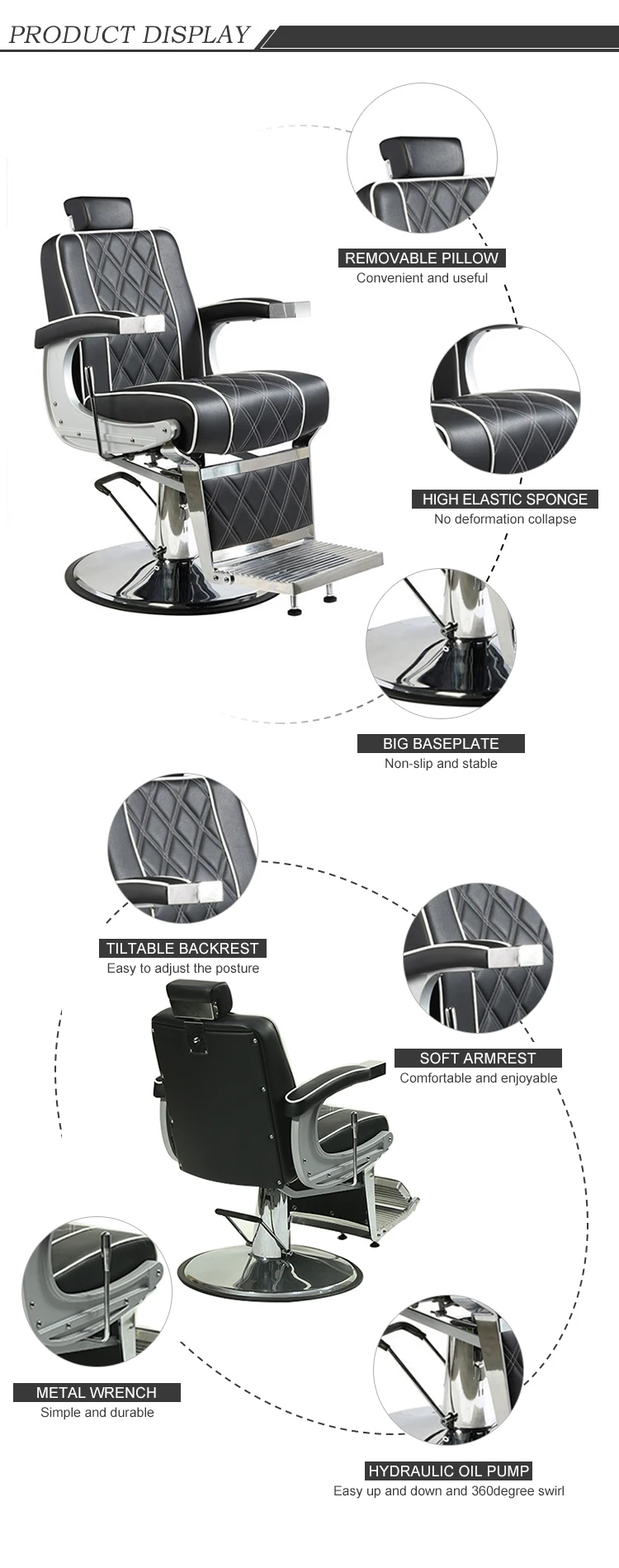 Lightweight Comfortable Reclining Hydraulic Barber Chair Buy Hydraulic Barber Chair,Reclining