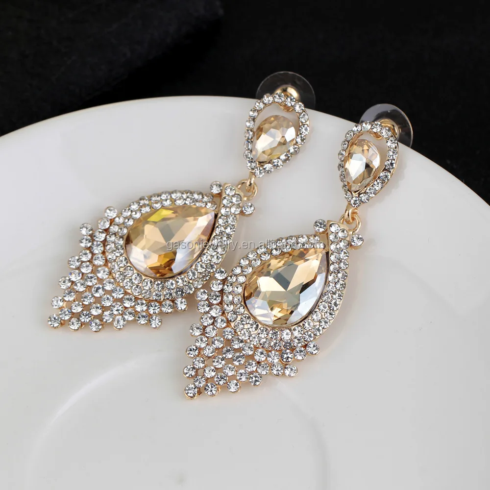批发水晶吊坠耳环 - buy handmade crystal earrings,fancy drop earr