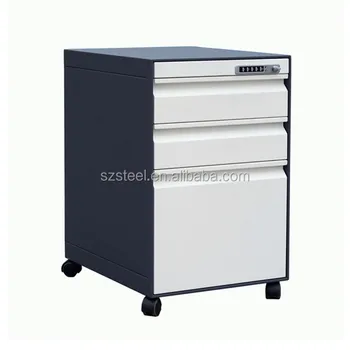 Fashional 3 Drawer Steel Moving File Cabinet Under Desk Small