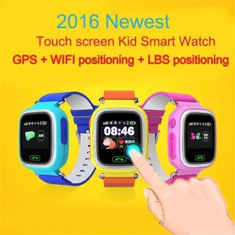 Smart watch 2018 CE Rohs Children smart GPS watch Q90 1.22 Inch Color Touch Screen WIFI SOS smart baby watch q90