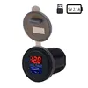 USB Charger Socket Power Outlet Fast Charge Adapter Output 5V 2.1A with Digital Voltmeter for Car Motorcycle Boat Marine Mobile