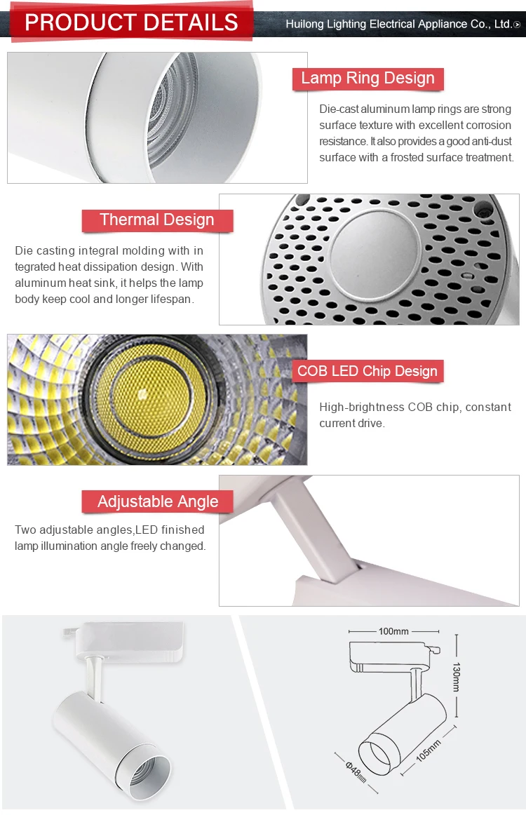 7W White long distance cob led ceiling zoom super outdoor spot light