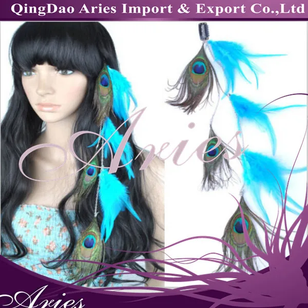 Grizzly All Bright Color Rooster Feather Hair Extension 16 Inch