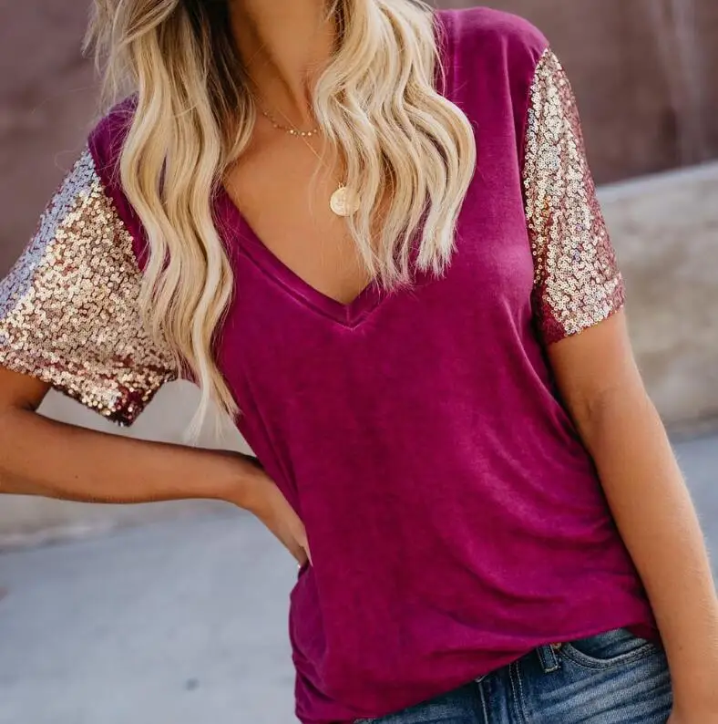 Glitzer Shirts Damen Glitzer Shirts Damen
