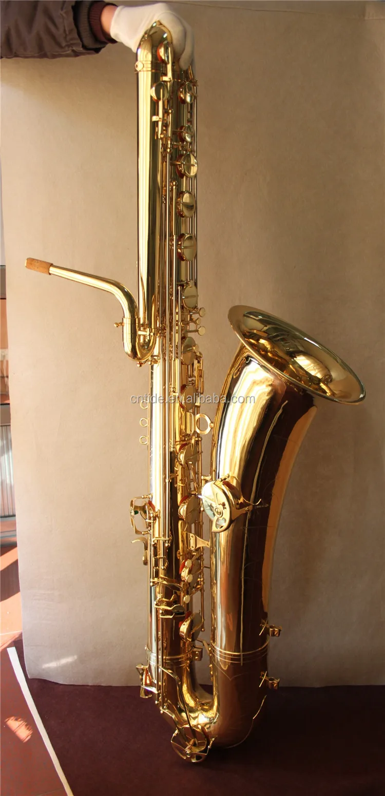 High Grade Professional Gold Lacquer Tone Bb Bass Saxophone - Buy Bass