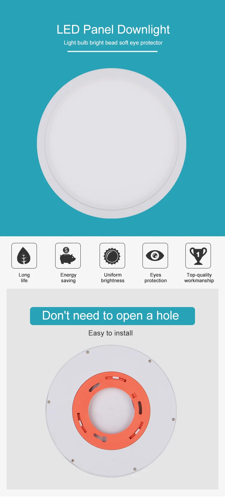 Hot sale round 6w 12w 18w 24wled downlight