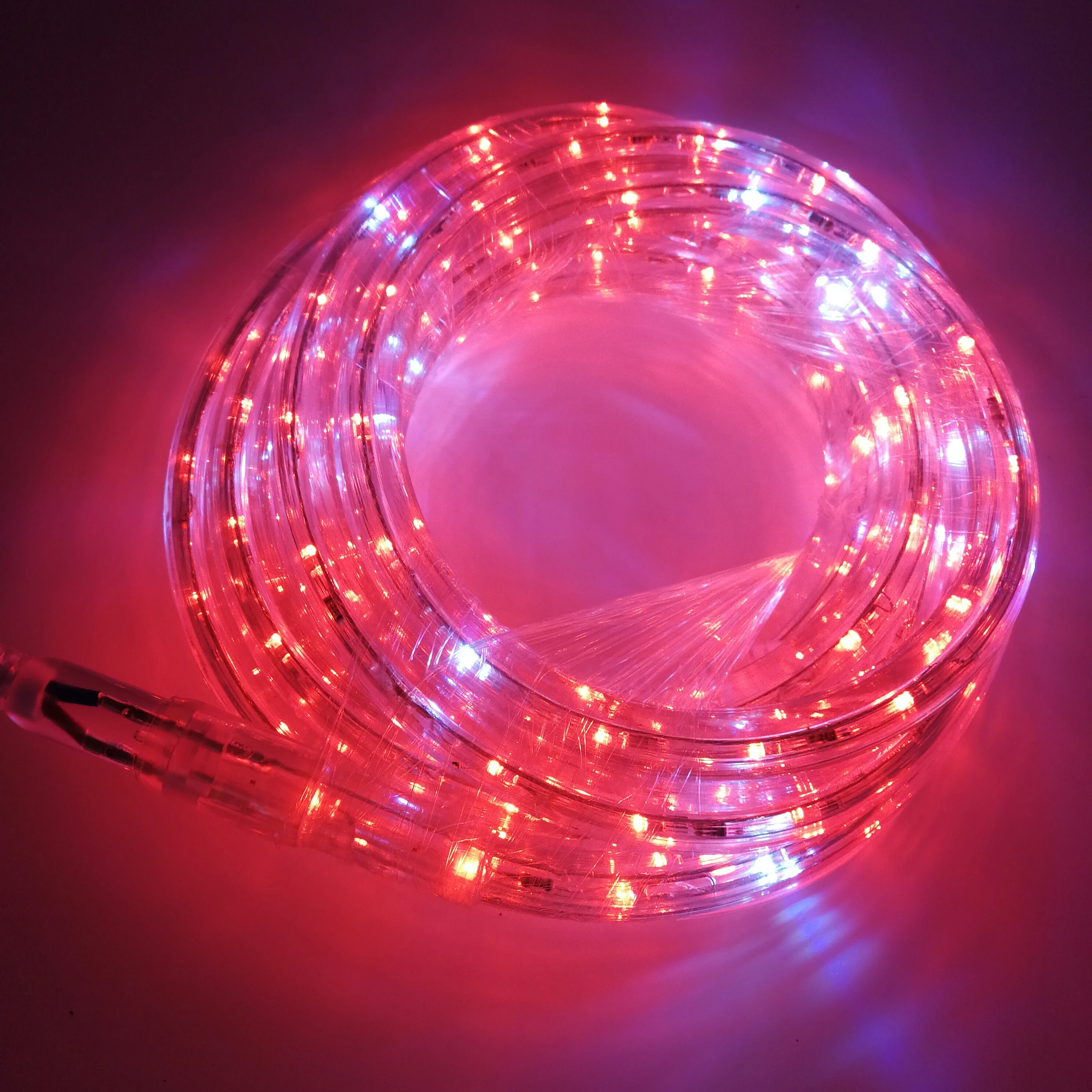 Ce Rohs Approved Ip65 Pvc 2round Brown Wire Round 220v Flat Strip Flexible Light Outdoor Led Lights Rope String