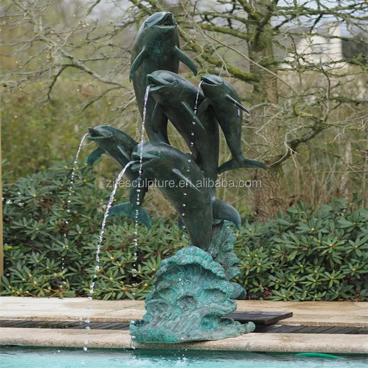 Metal Brass Sculpture Dolphin Fountain Statues For Swimming Pools Buy
